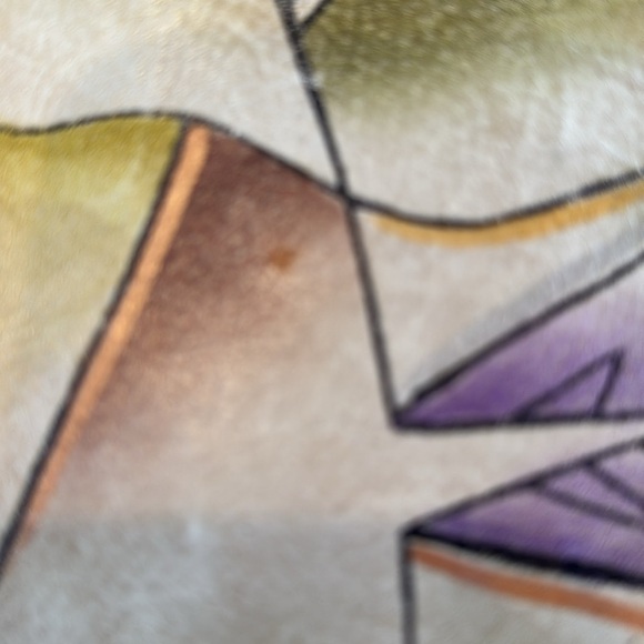 Vintage Handpainted Leather Manifique Hobo Bag with Braided Shoulder Strap - Picture 6 of 15